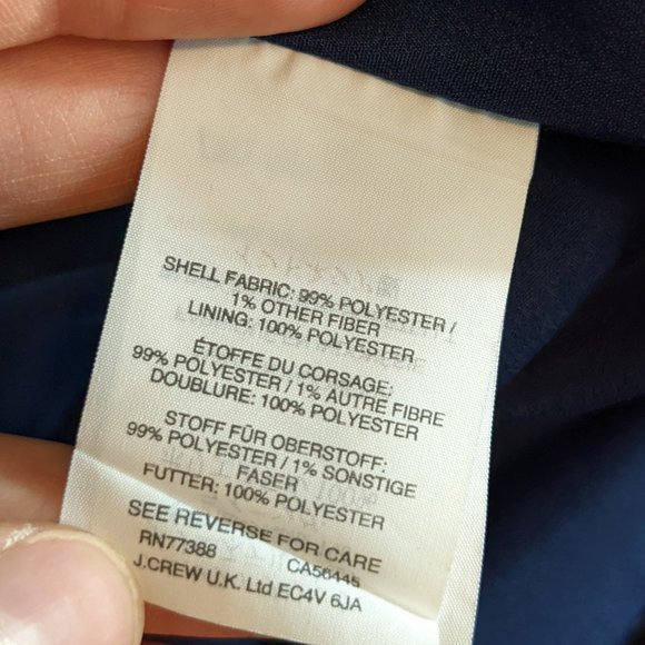 J.Crew Blue Point Sur Sparkle Indigo Floral Wide Leg Ruffle Romper/Jumpsuit - Picture 15 of 16